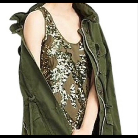 Beautiful J. Crew Olive Green Sequin Dress - Picture 4 of 8
